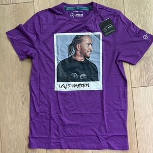 Mens Lewis Hamilton Portrait Tee Purple